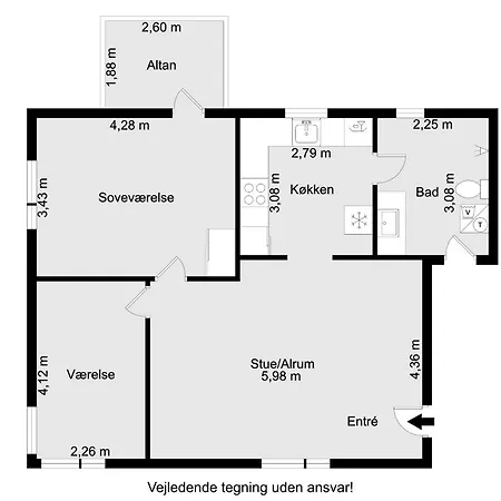 Bright And Spacious 3 Bedroom With Balcony Close To The * Aabenraa